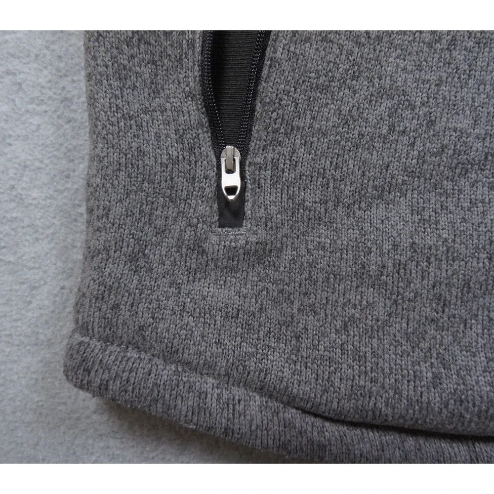 The North Face Jacket Mens XL Gray Fleece Full Snap Outdoor Hiking Casual Adult